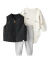 Talle: 9 Meses - Carter's - Algodón / Body de Algodon - Set de 3 Piezas Chaleco Soft Shell Exterior / Interior Polar-