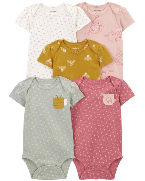 Talle: 24 Meses Carter's - Set de 5 Body's - Algodón - comprar online