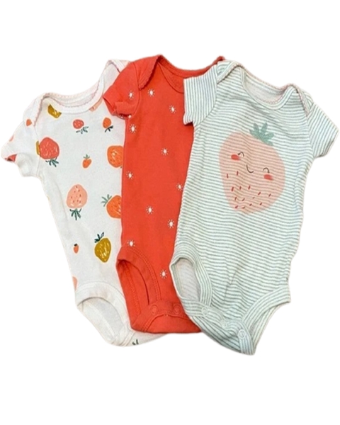 Talle: 18 Meses - Carter's - Algodón - Set de 3 Bodys Manga Corta