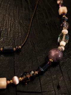 Art. 2510 Collar Pierre vino gold. - Sacre Coeur bijou