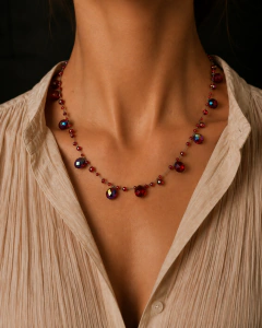 Art. 2201 Collar Cécile Silver Rubí - comprar online