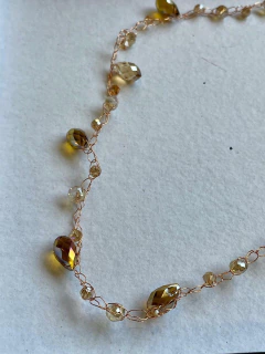 Art. 2201 Collar Cecile tejido gold ambar claro. - tienda online