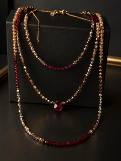Art.2305 Collar Largo Colette Gold rubí. en internet