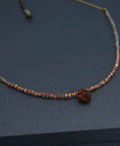 Art.2321 Set de collares Colette S.C. Gold Ámbar en cristales - Sacre Coeur bijou
