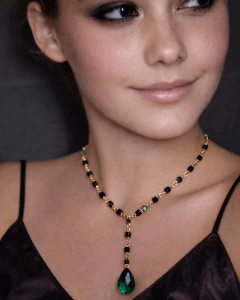 Art.2300 Collar Gema Gold Azulino Sacre Coeur