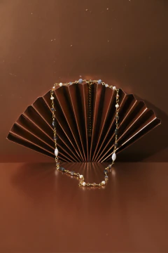 Imagen de Art. 2401 Collar laminado en oro MIX S.C, color ámbar.