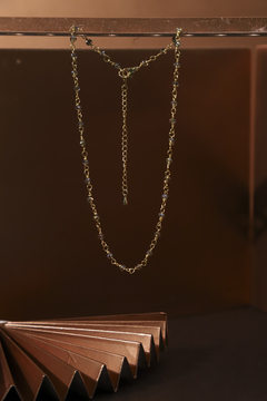 Art. 2400 Collar cristales Josephine laminado en oro gris (copia) - (copia) - (copia) color negro. - (copia) en internet