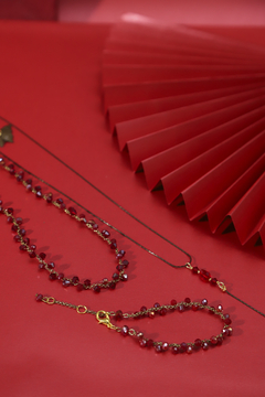 Art.2420 SET DE DOS PIEZAS CHANTALE, Gargantilla Chantale rubi gold y collar microcadenas Chantale gold rubi. (copia) (copia) (copia)