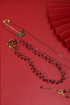 Art.2420 SET DE DOS PIEZAS CHANTALE, Gargantilla Chantale rubi gold y collar microcadenas Chantale gold rubi. (copia) (copia) (copia) - comprar online