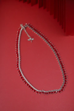 Art.2075 Collar Kate silver corto negro.