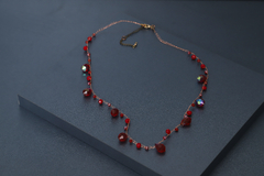 Art. 2201 Collar Cecile tejido gold rubi.
