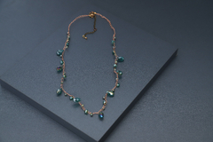Art. 2201 Collar Cecile tejido gold verde esmeralda. - comprar online