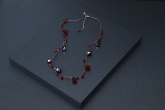 Art. 2201 Collar Cecile tejido silver rubi. - Sacre Coeur bijou