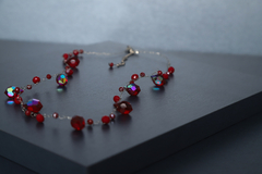 Art. 2201 Collar Cecile tejido silver rubi. - tienda online