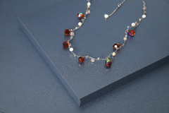 Art. 2201 Collar Cecile tejido silver ambar. - Sacre Coeur bijou