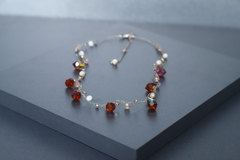 Art. 2201 Collar Cecile tejido silver ambar. - tienda online
