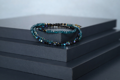 Art.2305 Pulsera/ collar largo Colette gold azulino. - (copia)