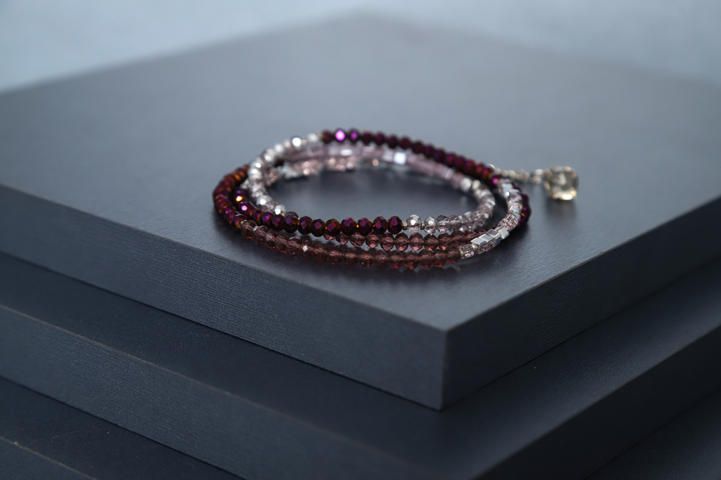 Art.2305 Pulsera/ Collar Largo Colette Silver Vino. thumbnail 3