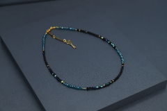 Art.2305 Pulsera/ collar largo Colette gold azulino. - comprar online