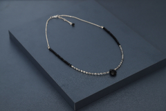 Art.2321 Set de tres collares en combinación Colette silver negro y gris cristal. - Sacre Coeur bijou