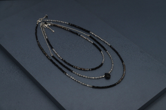 Art.2303 Collar corto Colette silver negro y gris. - comprar online