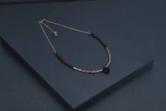 Art.2304 Collar corto combinado Colette silver vino. - (copia)