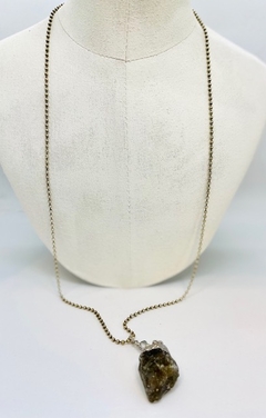Art. 1995 Collar largo pirita silver y gold