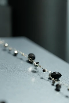 Imagen de Art. 2201 Collar Cecile tejido silver negro.