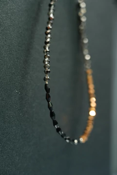 Art.2321 Set de tres collares en combinación Colette silver bronce, negro y gris cristal.