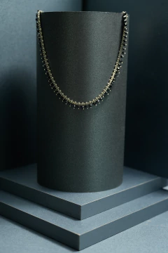 Art.2075 Collar Kate silver corto negro. - Sacre Coeur bijou