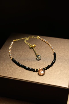 Art.2304 Collar corto combinado Colette negro. (copia)