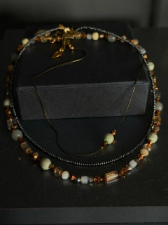 Art.2421 SET DE TRES PIEZAS gold ambar y Jackieazulino. - comprar online