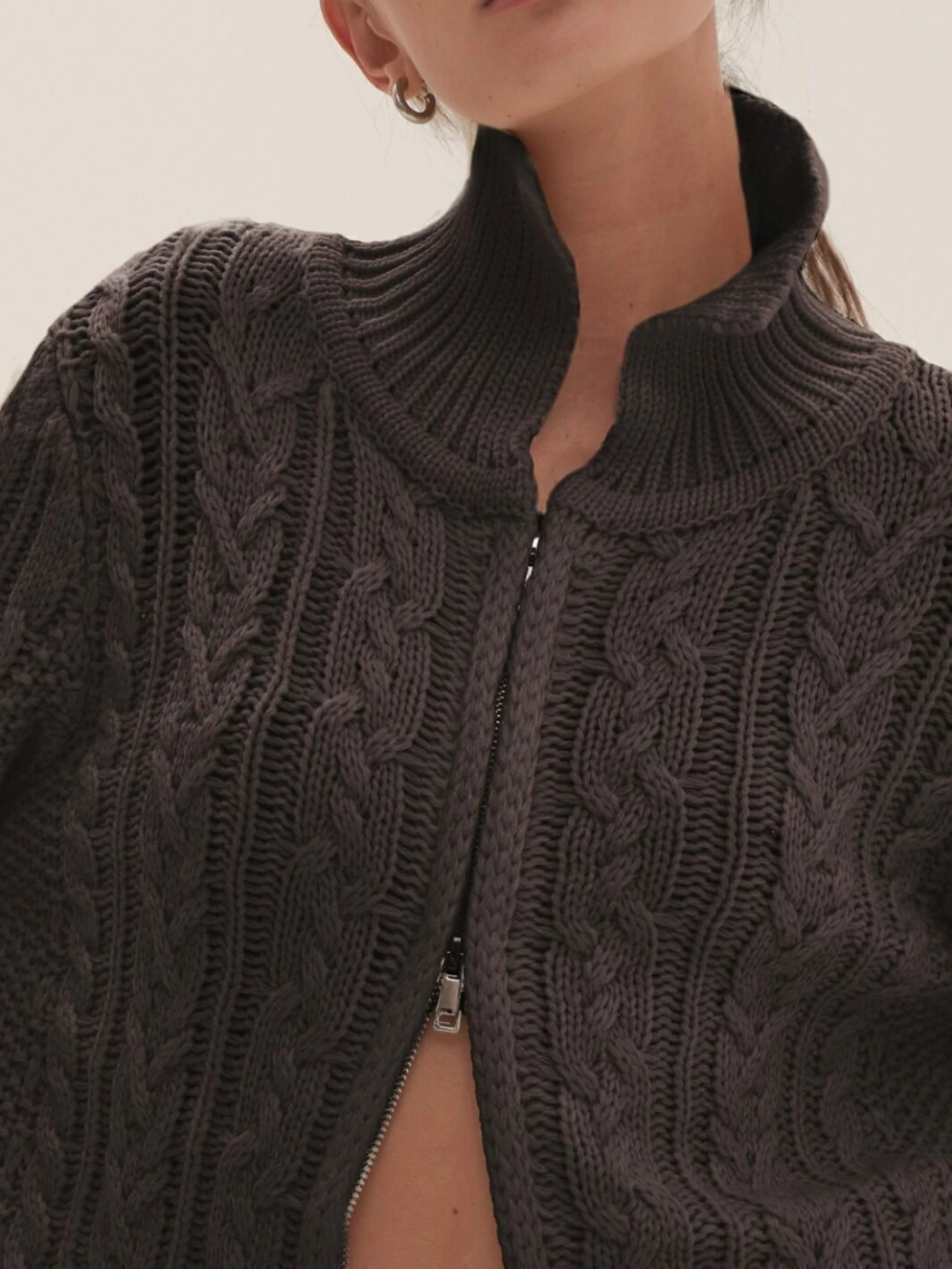 CARDIGAN NEWPORT CHOCOLATE