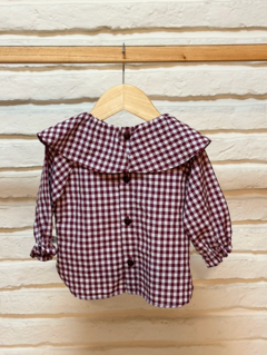 Camisa con volado "CUADRILLE CIRUELA" en internet