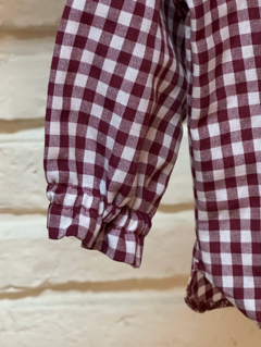 Camisa con volado "CUADRILLE CIRUELA" - Baby Room - Mamá y Bebé