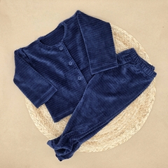 Ajuar PLUSH CORDEROY "AZUL" - comprar online