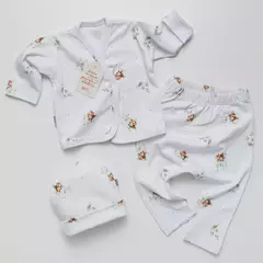 Ajuar 3 piezas con Bata "PAULA" - comprar online