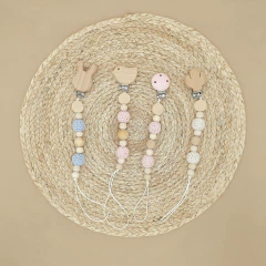 Portachupete cuentas madera - comprar online