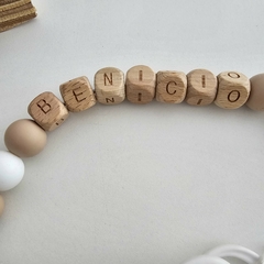 Portachupete con NOMBRE MADERA a Pedido! - Baby Room - Mamá y Bebé