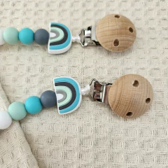 Portachupete Silicona "ARCO IRIS VERDE" - comprar online