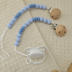 Portachupete Silicona "CELESTE PASTEL" - comprar online