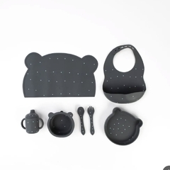 Set Completo de Silicona para Comer "GRIS OSO" - comprar online