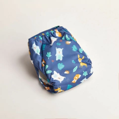 Pañal ecológico "ANIMALES AZULES" - Baby Room - Mamá y Bebé