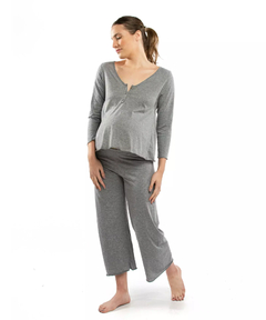 Pijama Maternal "GRIS"