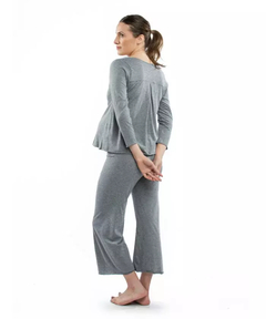 Pijama Maternal "GRIS" - tienda online