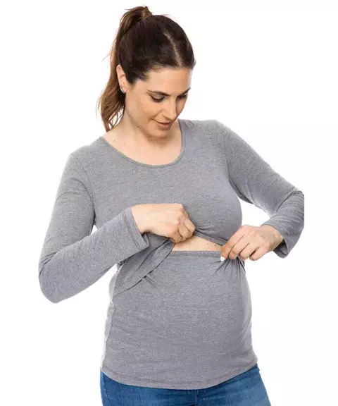 Remera LACTANCIA "GRIS" - comprar online