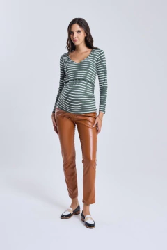 Remera LACTANCIA "Rayada Verde" - comprar online