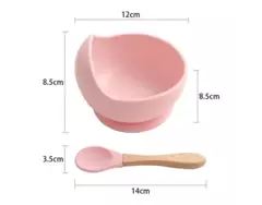 Set De Bowl Silicona Con Ventosa + Cuchara Para Bebé - tienda online