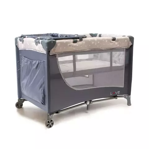 Practicuna Corralito Bebe Cuna Cambiador 2 Alturas Love 830/833 Beige Star