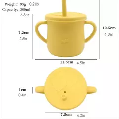 Vaso de silicona con sorbete y asas en internet